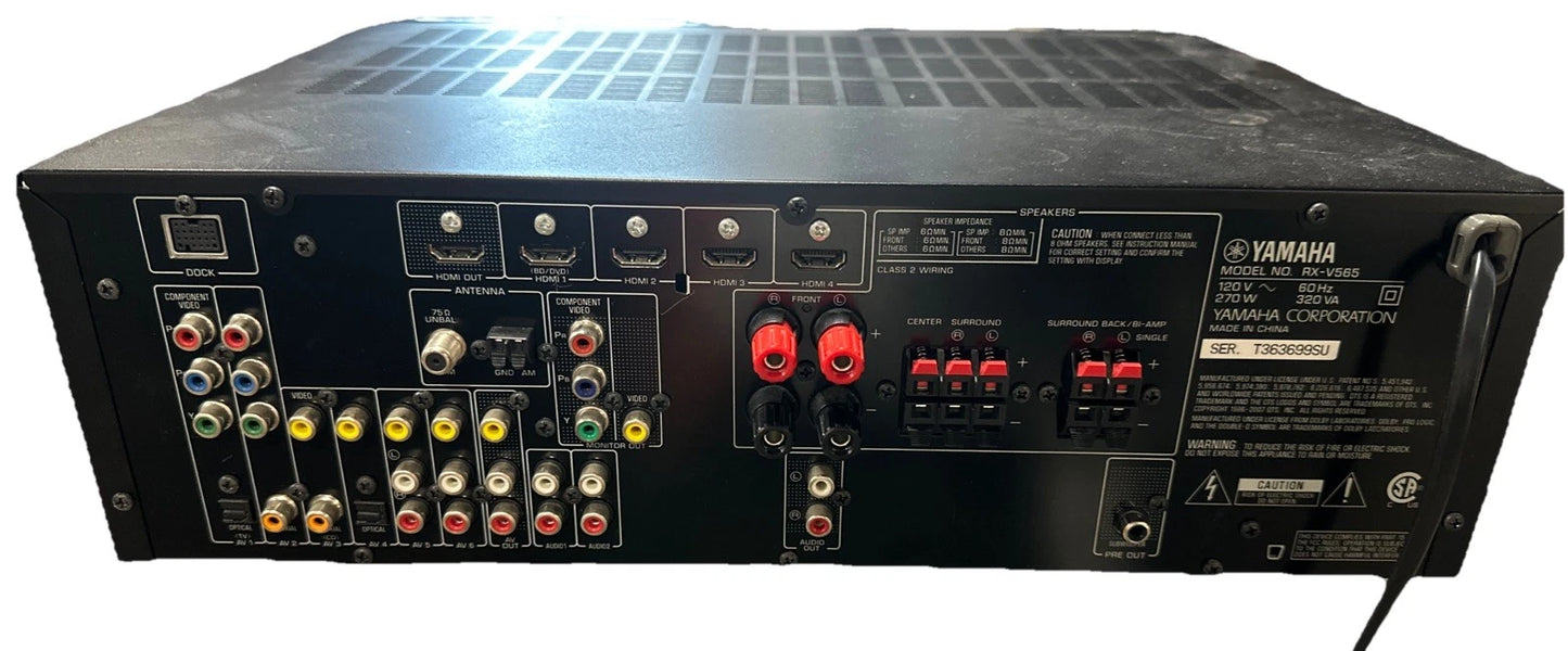 Yamaha RX-V565 7.1 Channel Digital Home Theater Receiver | Remote Bundle
