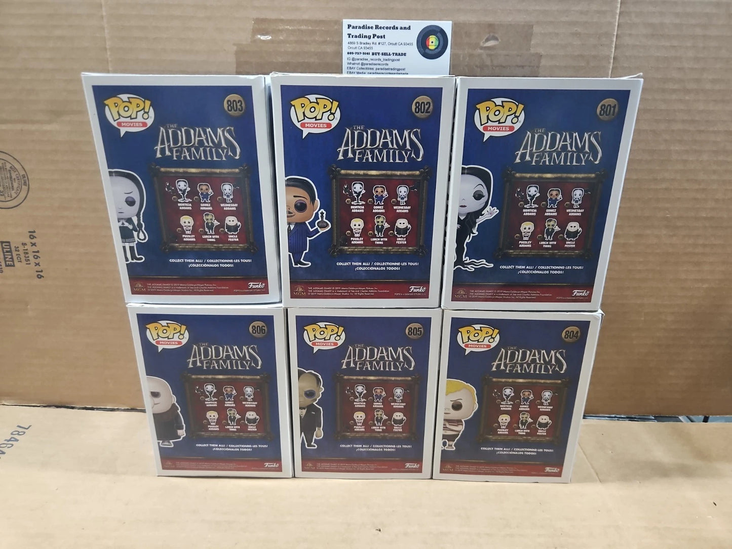 Funko Pop Movies! Addams Family #801-#806 Funko Pops Lot Of 6