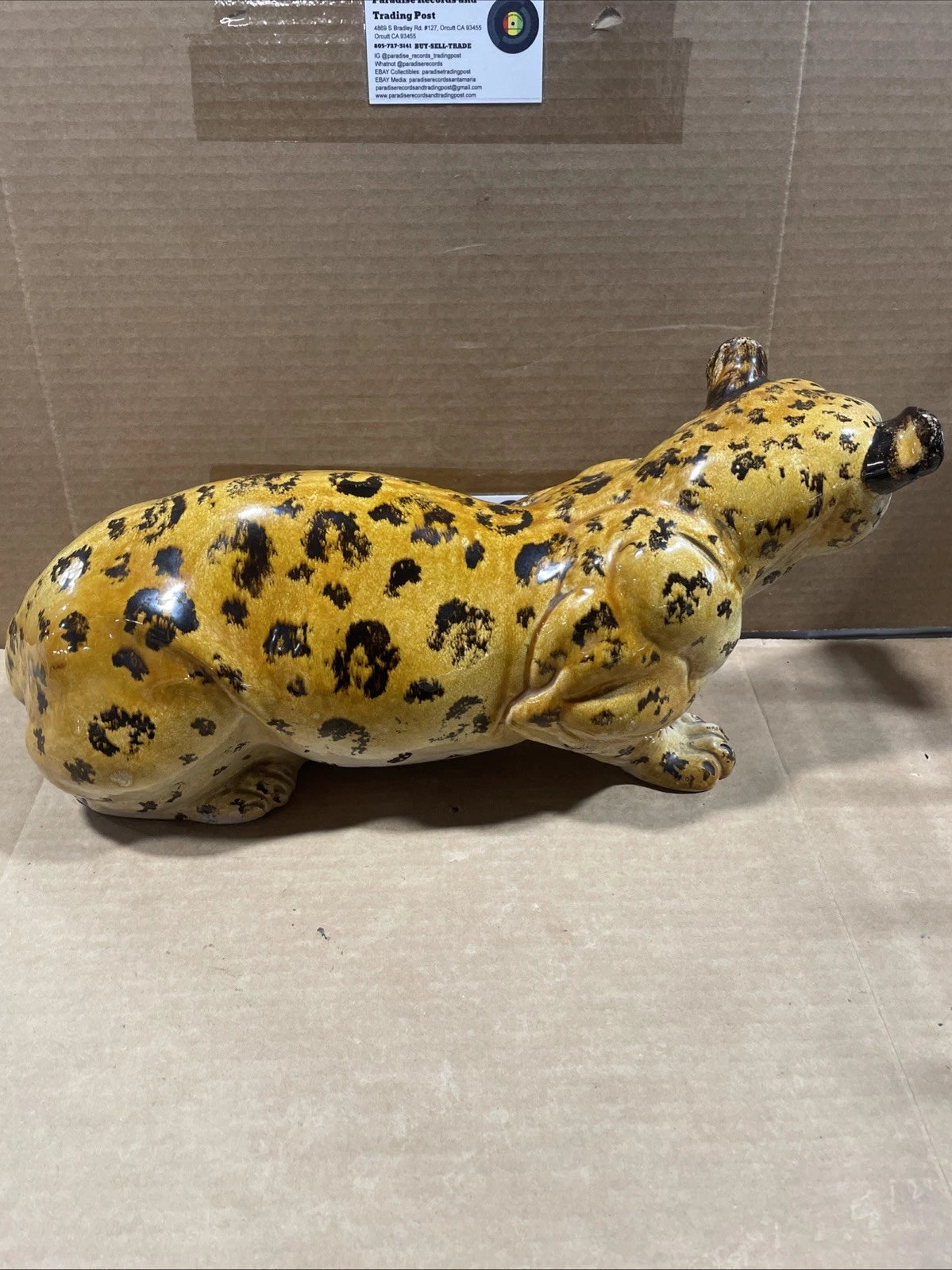 Mid Century Made In Italy Leopard Bengal Cat 20" 104/M Rare Vintage 1970's