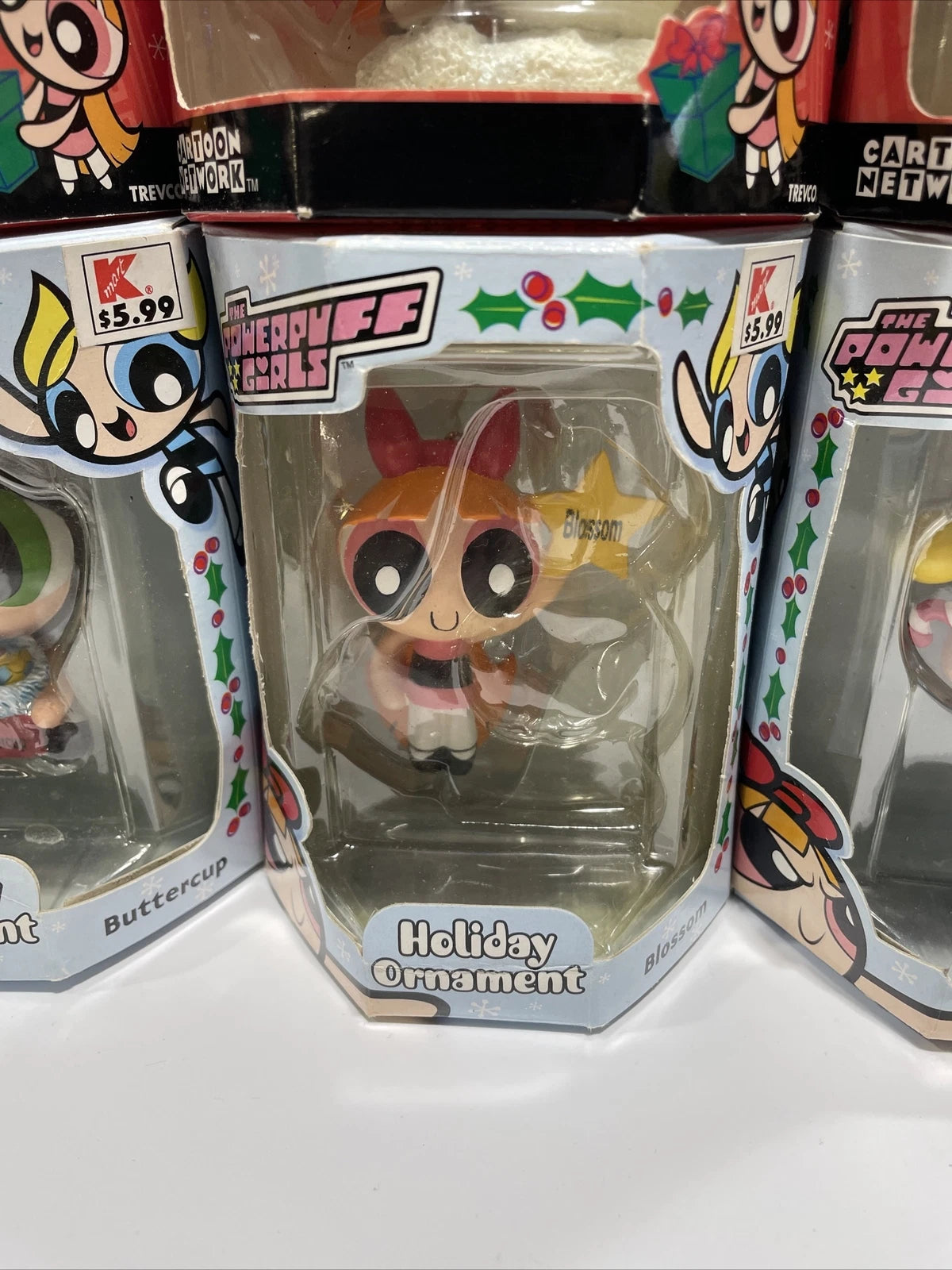 Trevco Cartoon Network The Powerpuff Girls Set Of 6 Christmas Ornaments NEW