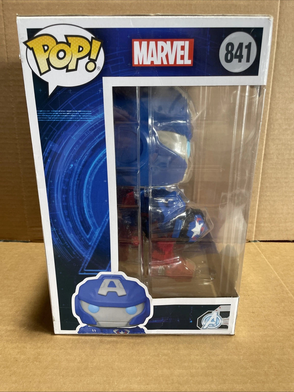 Funko Pop-Marvel Captain America 841 Avengers Mech Strike Jumbo 10" Exclusive