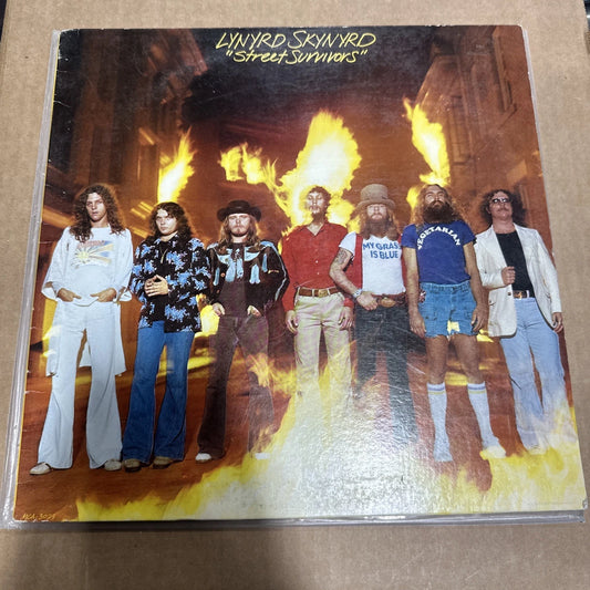 Lynyrd Skynyrd - Street Survivors LP 1977 Pressing w/ Inserts Flames Cover