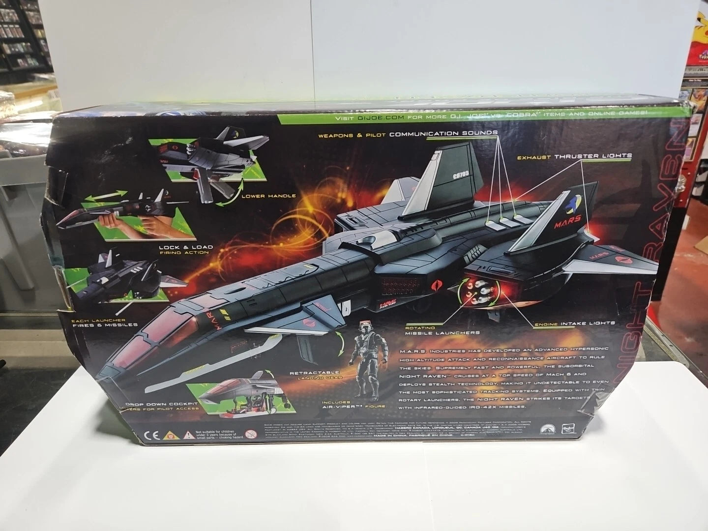 2009 GI Joe Rise of Cobra Night Raven w/Air-Viper Factory Sealed
