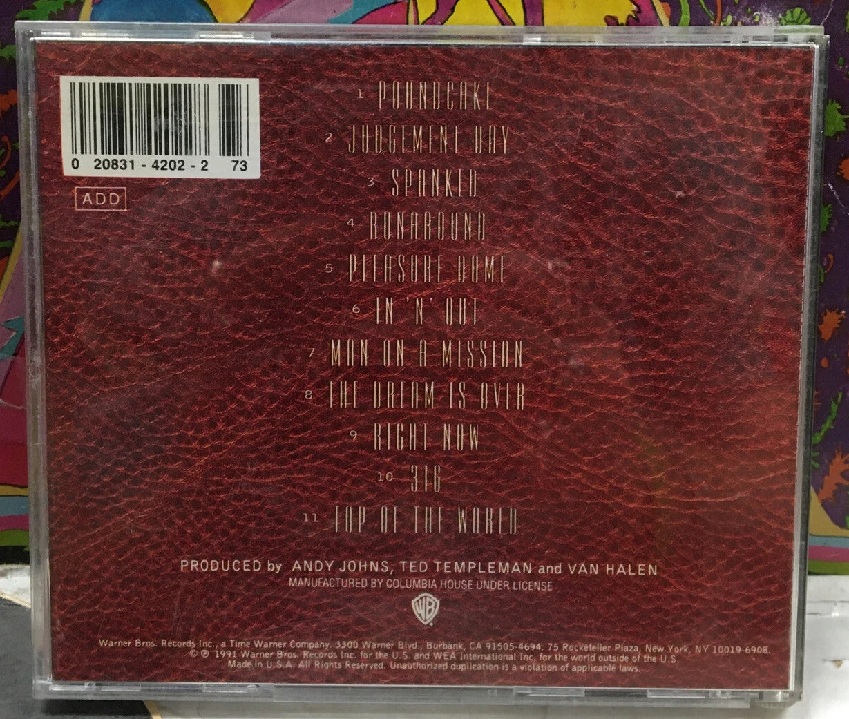 Van Halen For Unlawful Carnal Knowledge CD
