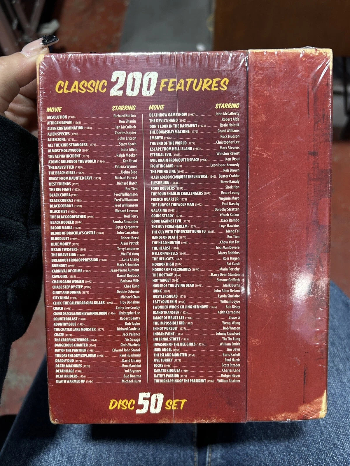 Drive-In Cult Cinema Collection: 200 Classic Features DVD 50-Disc Set RARE