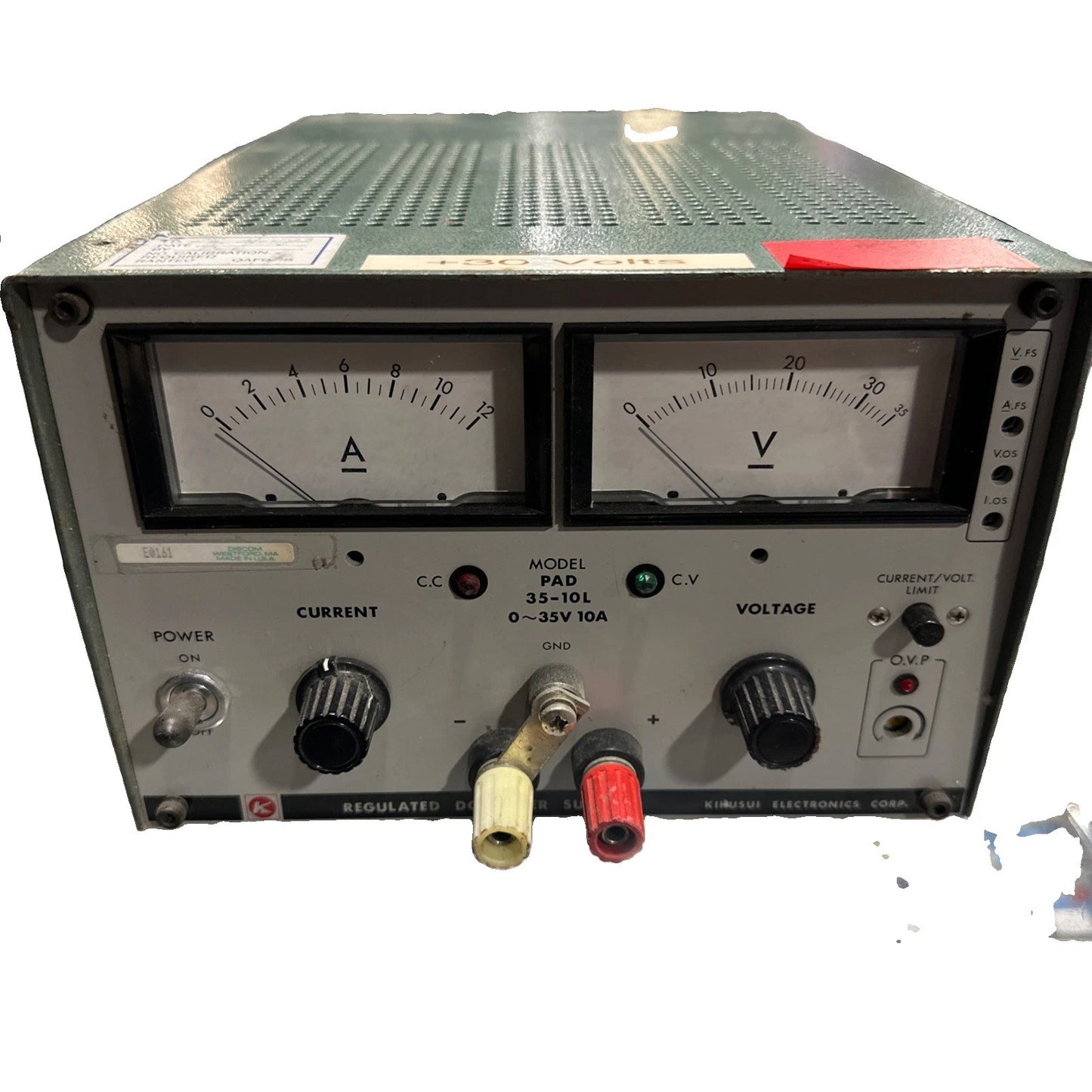 KIKUSUI Electronics PAD 35-20L 0-35V 20A Regulated DC Power Supply Untested