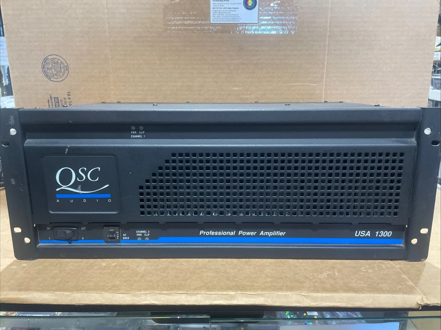 QSC USA 1300 Professional Power Amplifier 650W 4 OH Tested