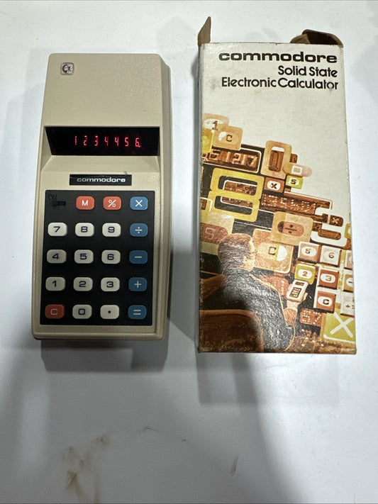 Vintage Commodore Solid State Electronic Calculator 774D Unused In Original Box