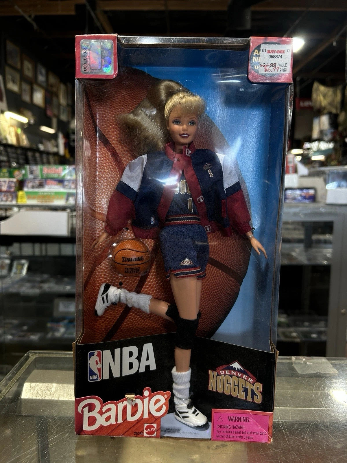 Vintage Barbie NBA Denver Nuggets Basketball Collectible 1998 Mattel 20730 New