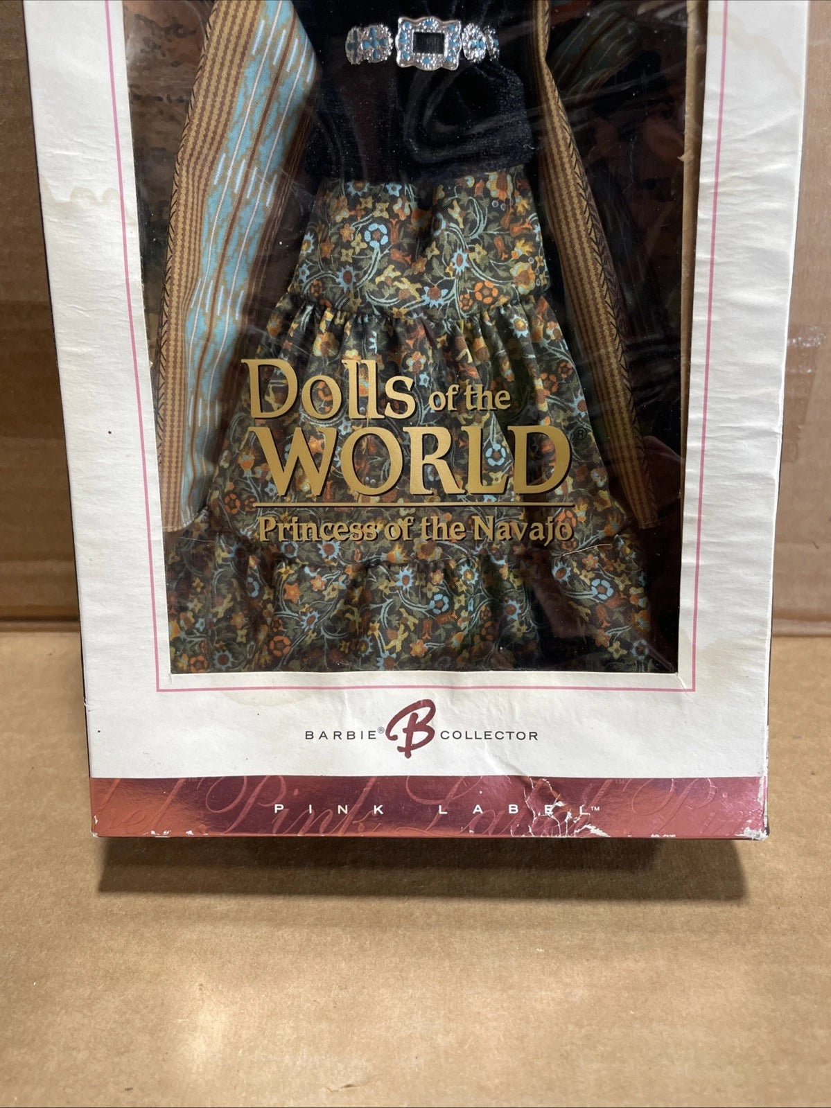 Barbie Dolls of the World Princess of the Navajo Pink Label Damaged Box