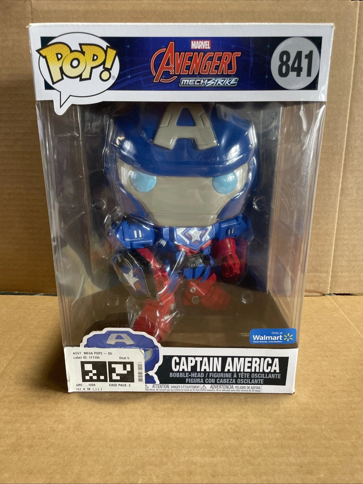 Funko Pop-Marvel Captain America 841 Avengers Mech Strike Jumbo 10" Exclusive