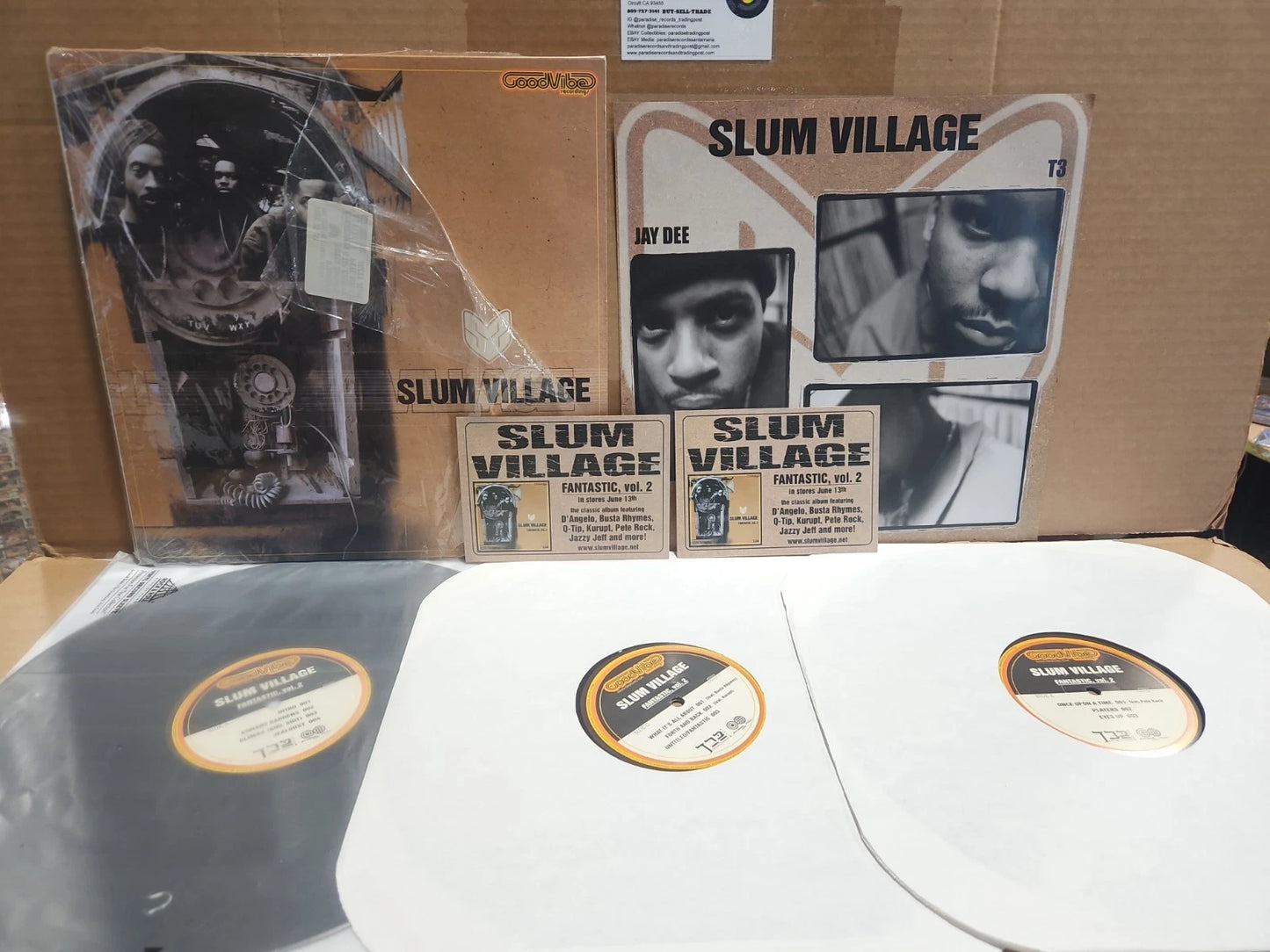Slum Village Fantastic Vol 2 3xLP J DILLA 2000 Rare Vintage