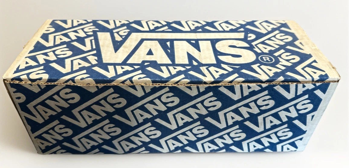 VINTAGE 1980'S VANS SHOE BOX BLUE/WHITE #5 ORANGE CALIFORNIA RARE EMPTY BOX ONLY