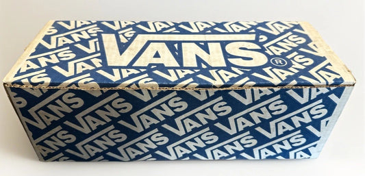 VINTAGE 1980'S VANS SHOE BOX BLUE/WHITE #5 ORANGE CALIFORNIA RARE EMPTY BOX ONLY