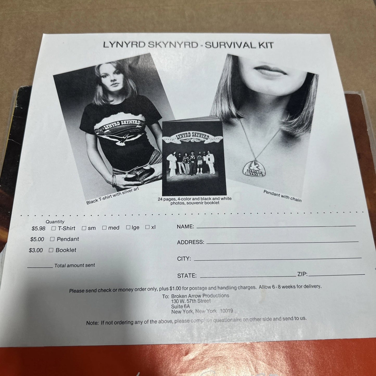Lynyrd Skynyrd - Street Survivors LP 1977 Pressing w/ Inserts Flames Cover