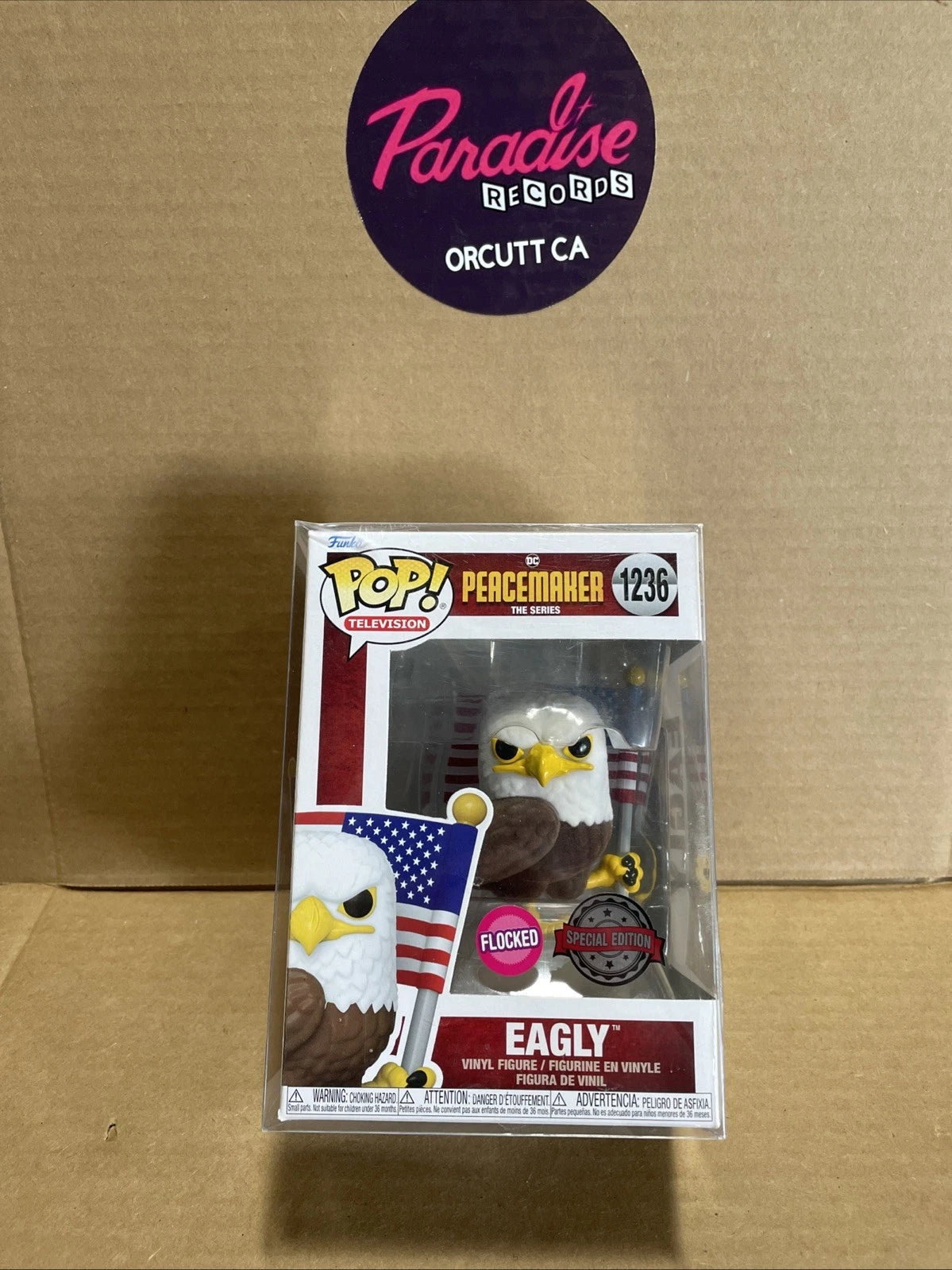 Funko Pop Peacemaker Eagly #1236 Flocked Special Edition W Protector