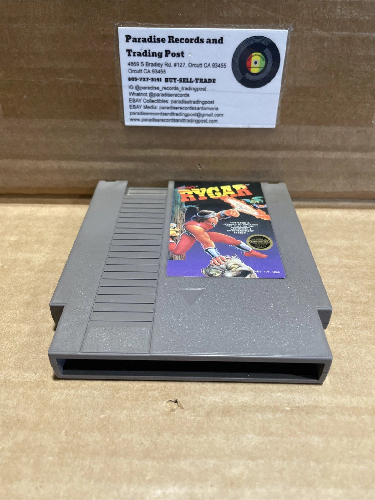 Rygar NES CARTRIDGE ONLY Very Good Condition - Tested & Working