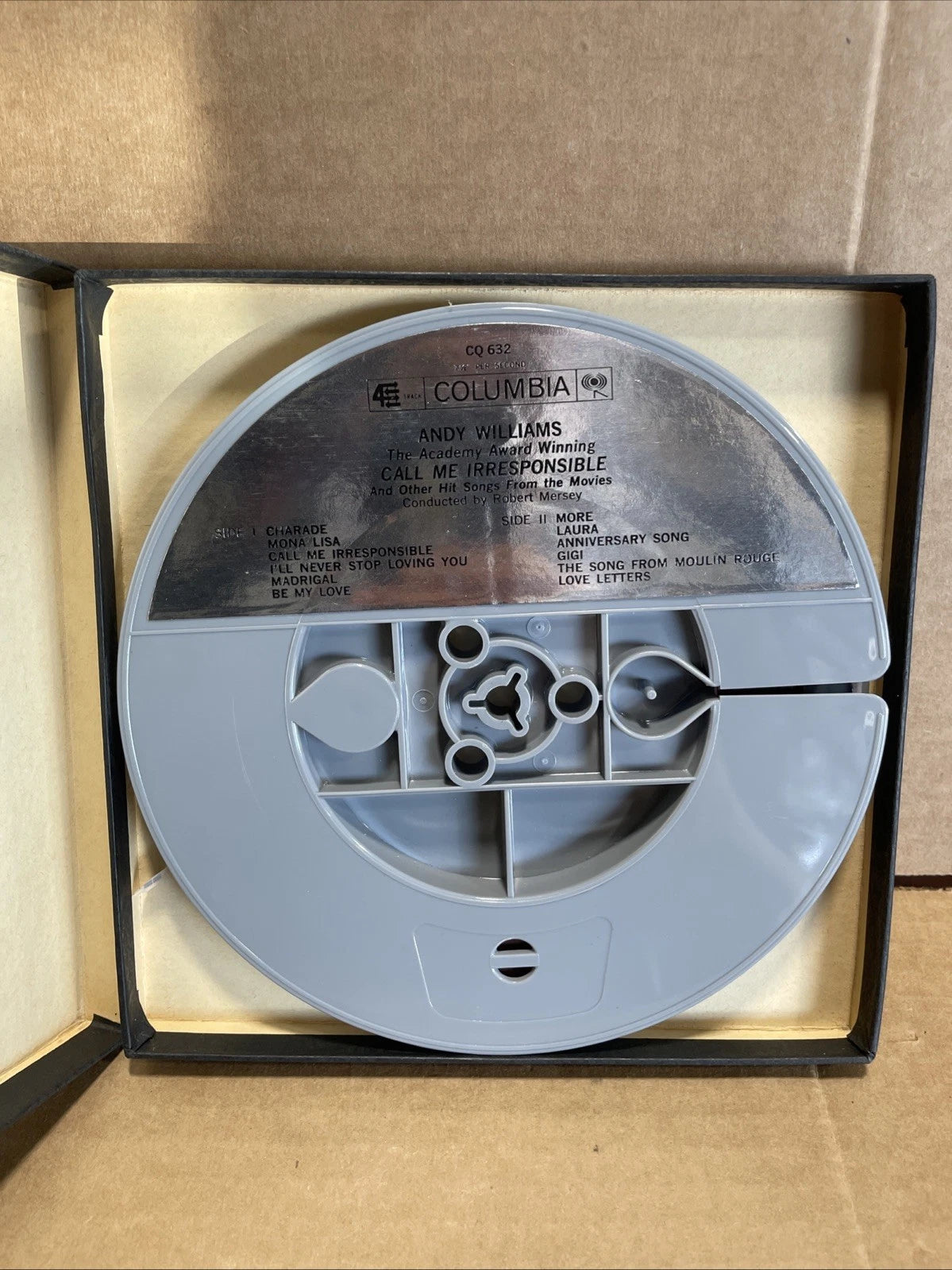 Andy Williams Call Me Irresponsible Reel To Reel Tape 4-Track 7.5 IPS vg+