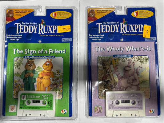 Teddy Ruxpin Wooly What’s-it & Sign Of A Friend Rare Sealed Book & Tape Lot