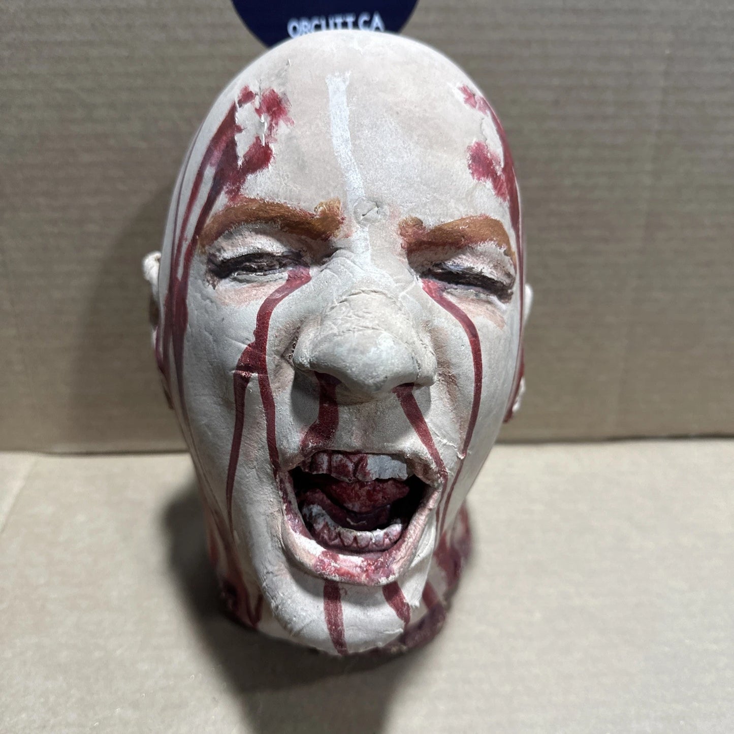 Halloween Custom-Painted High Quality Haunted House Severed Head Prop Foam