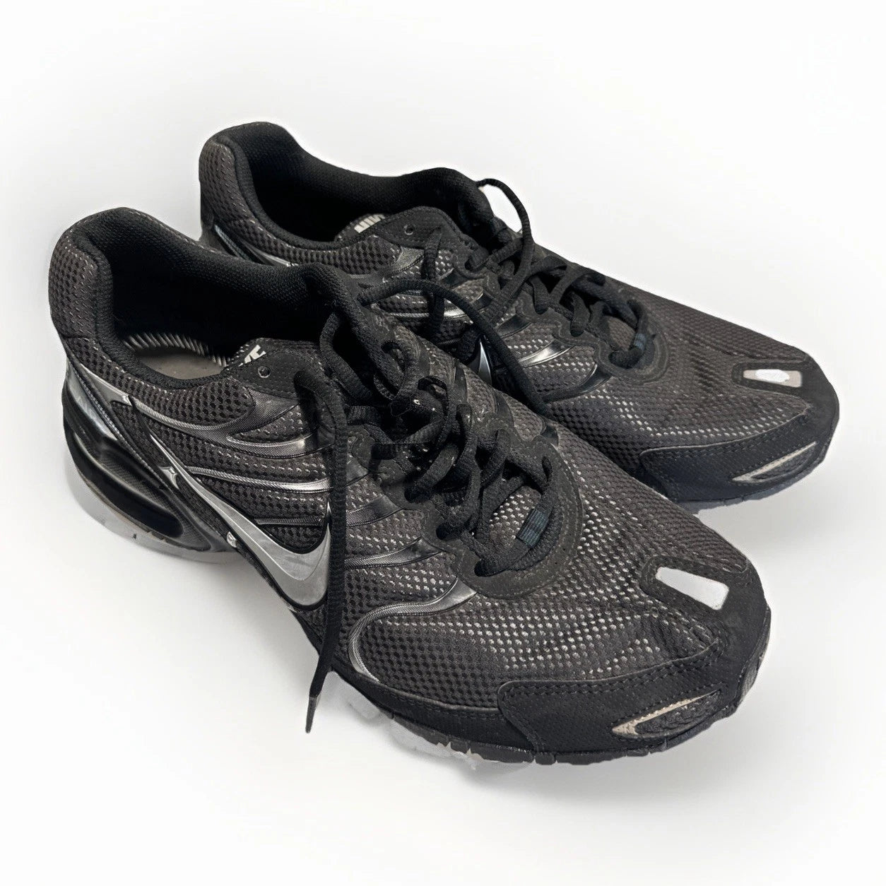 Nike Air Max Torch 4 Men's Size 12 Running Shoes Black Gray Missing Insoles