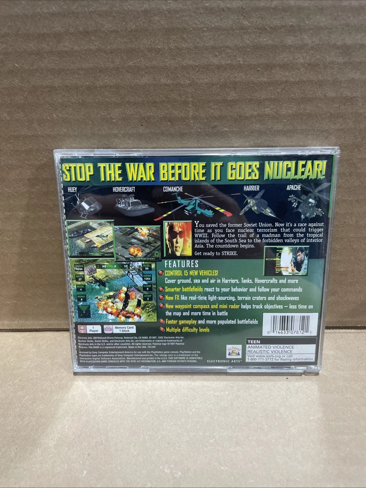 Vintage 1997 PlayStation 1 (PS1) Video Game Nuclear Strike