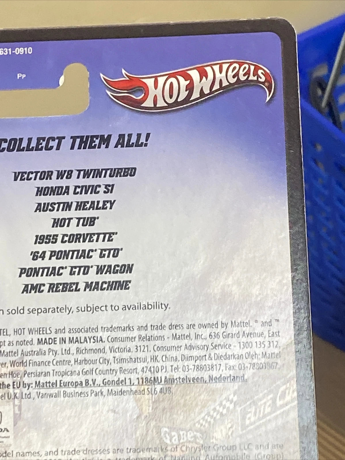Hot Wheels Boulevard Vector W8 Twin Turbo “Ahead of its Time” includes case
