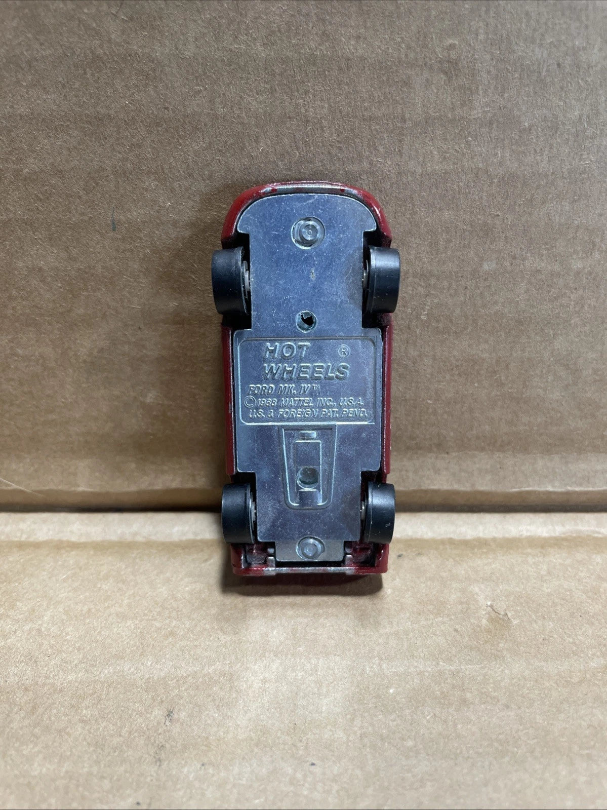 Vintage 1968 Hot Wheels Redline Ford MK IV 1:64 Mattel Red