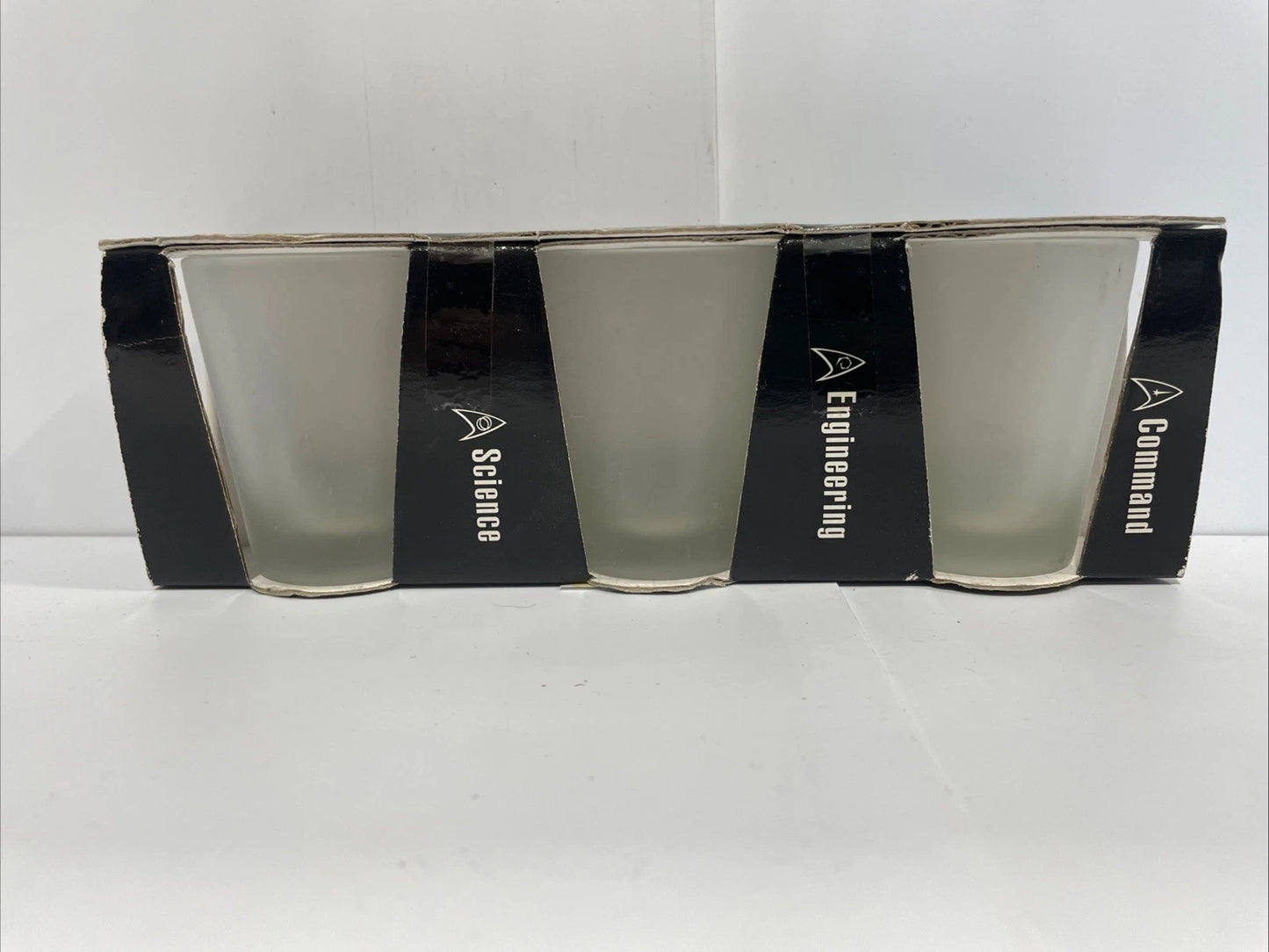 STAR TREK Shot Glasses (Set Of 3) The Experience '2003' Frosted NEW