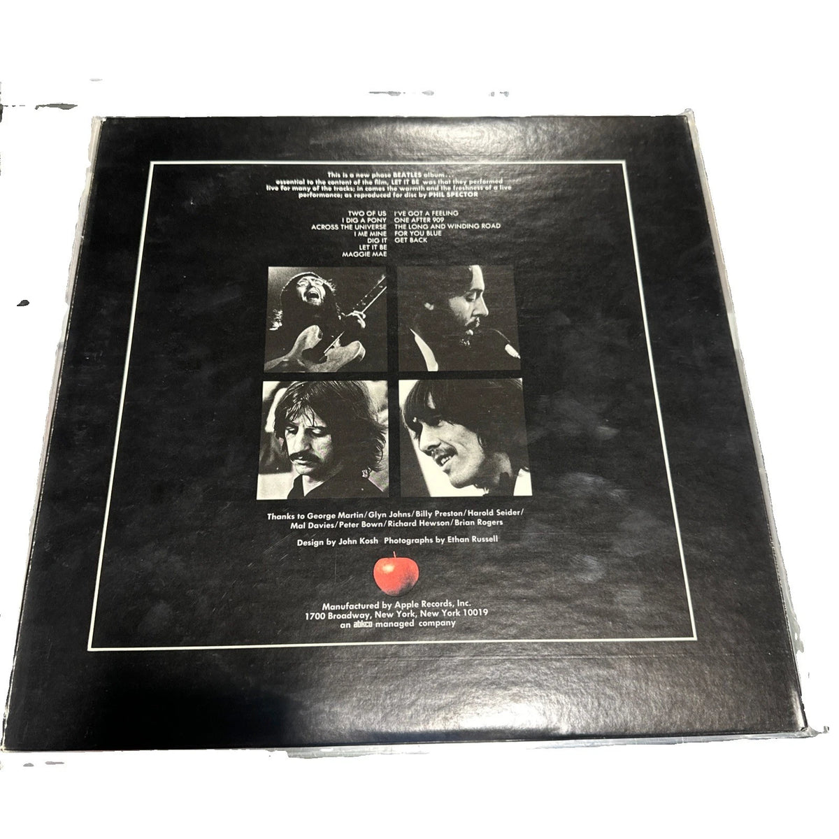 Beatles Let It Be Vinyl LP 1st US Press 1970 EX LIKE NEW js 17,501-16 Bell Sound