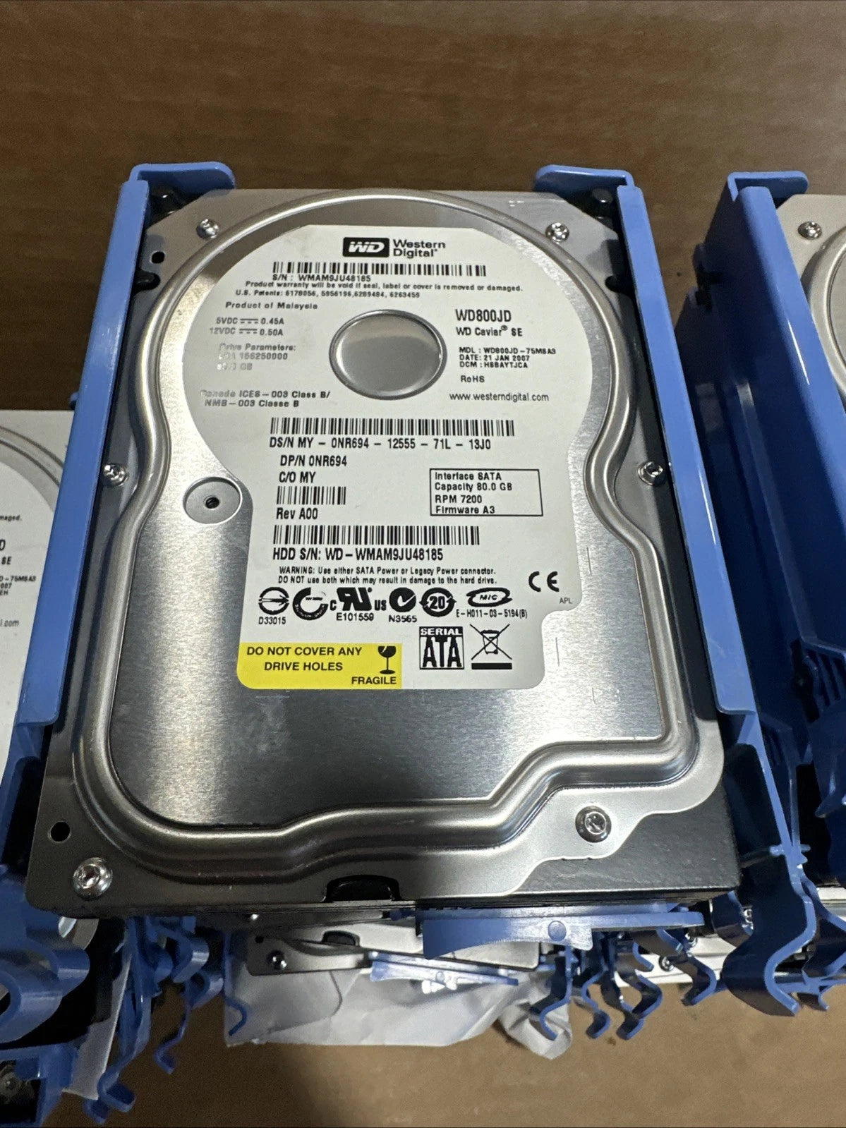UNTESTED Western Digital HDD 80GB- LOT OF 22