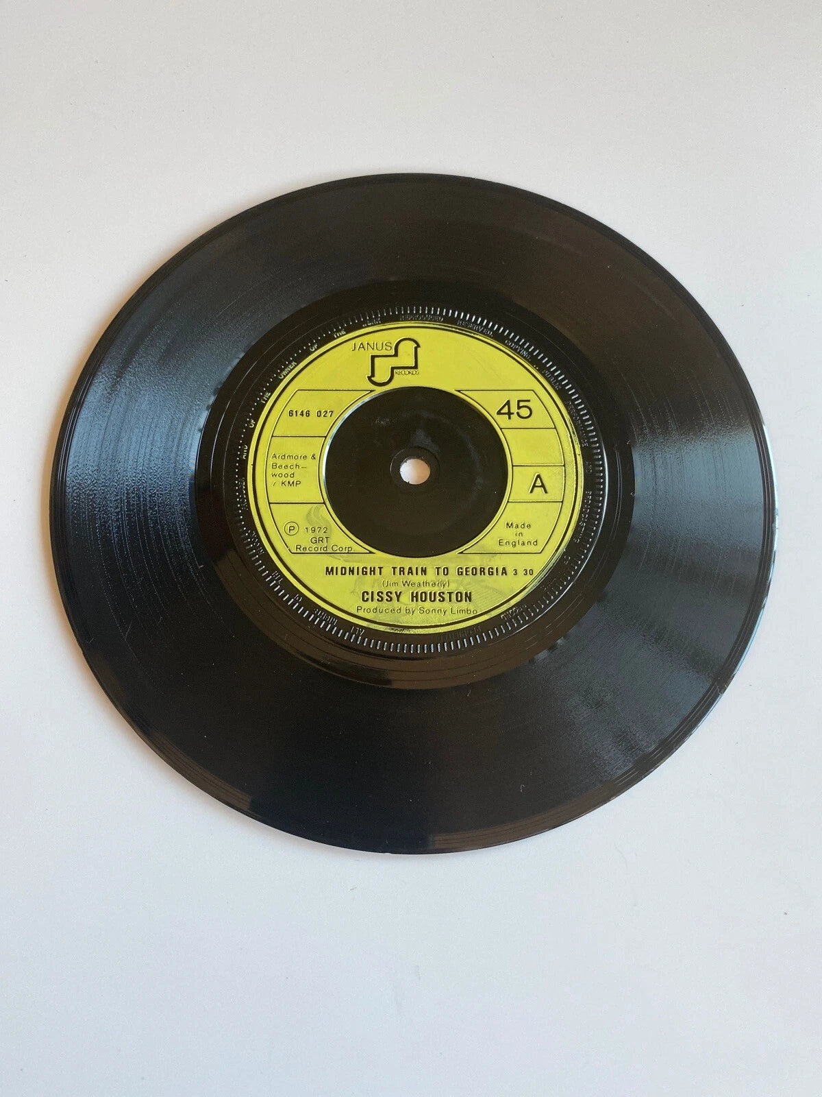 Vtg 45rpm Cissy Houston Midnight Train To Georgia (7", Single) UK Import SOUL