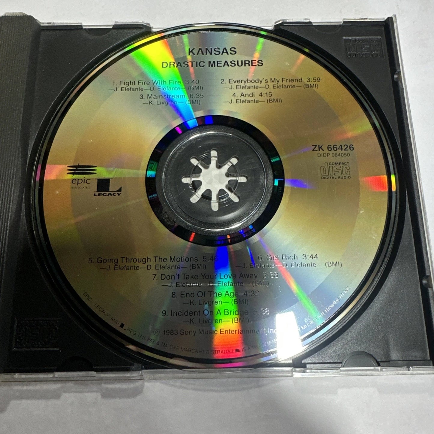 Kansas Drastic Measures CD Epic / Legacy vg+