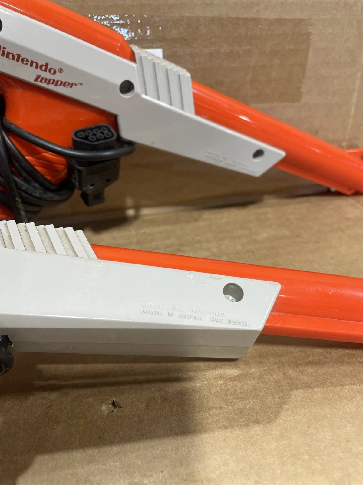 2 Orange Nintendo NES Zapper Duck Hunt Gun NES-005 OEM Light Gun