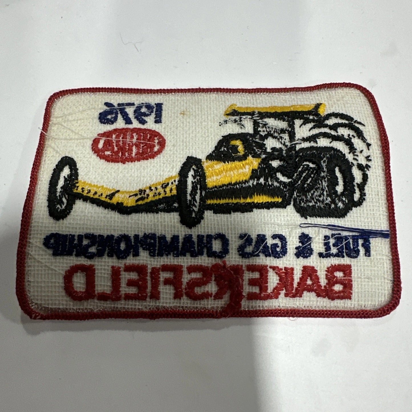 VRHTF "NHRA "BAKERSFIELD US FUEL AND GAS CHAMPIONSHIP' 1976 " 4 1/4" X 3" PATCH
