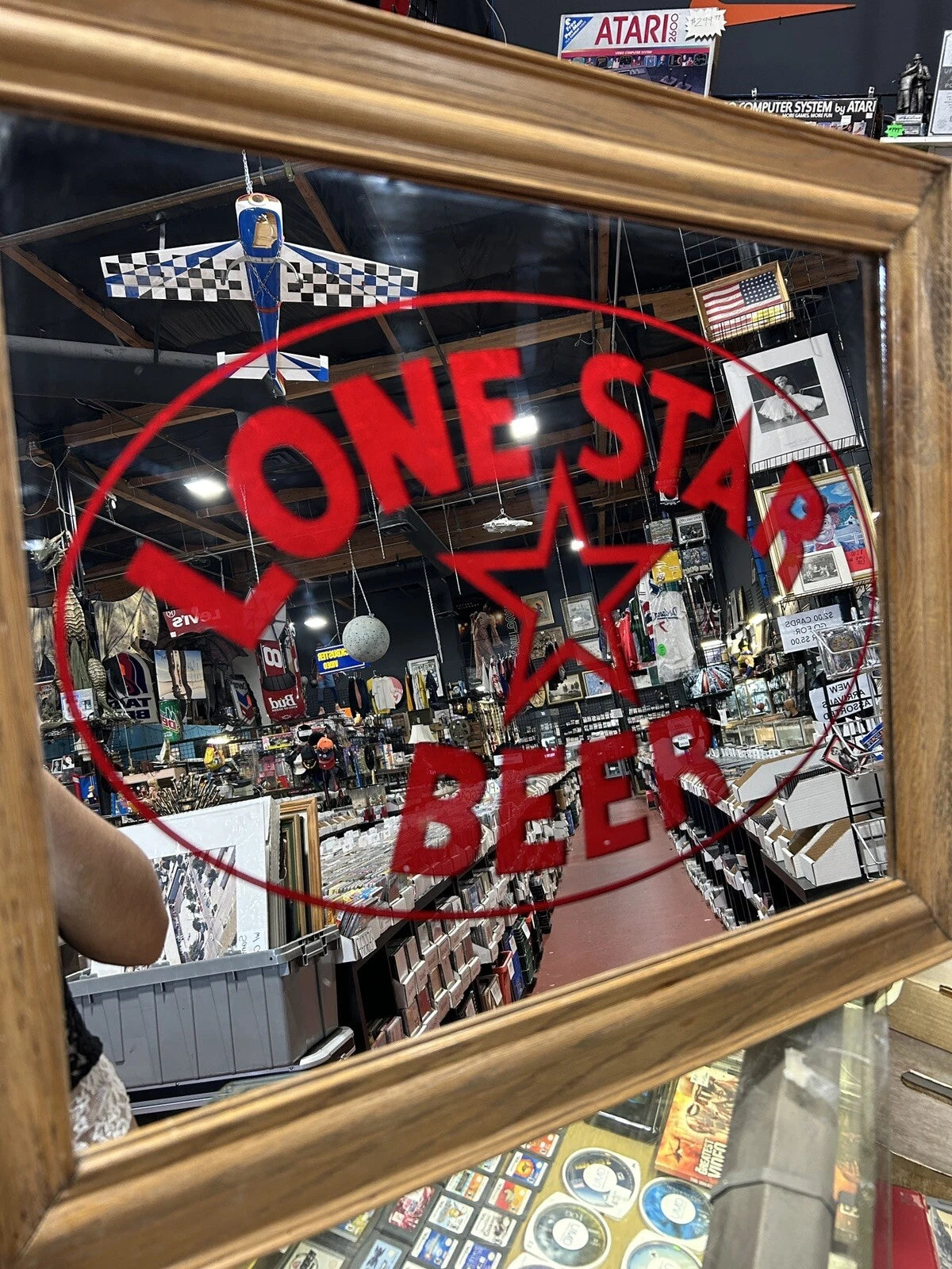Lone Star Beer Mirror Glass Sign 20 1/2” x 25”
