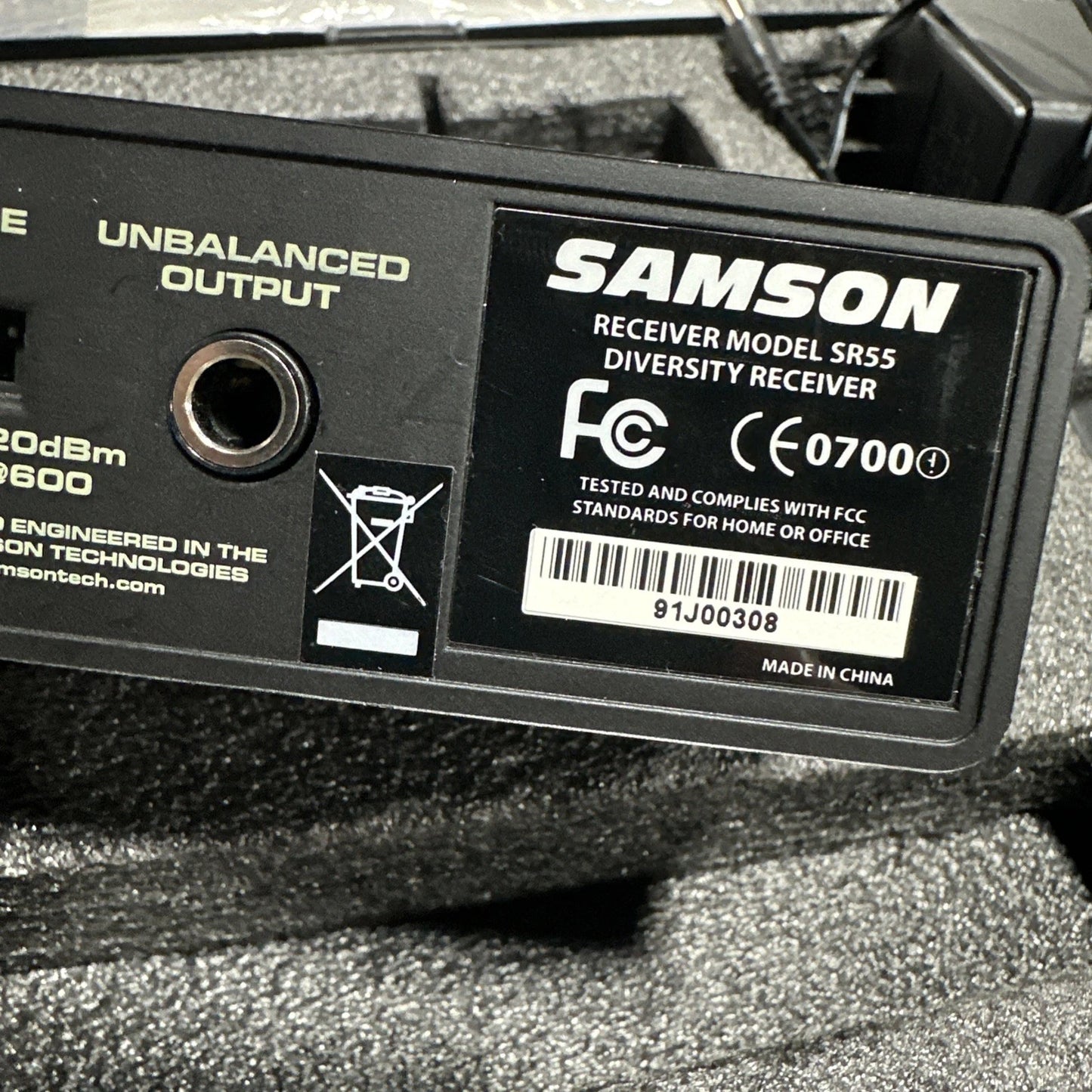 Samson Stage 55 Professional sr55 VHF TRUE DIVERSITY RECIEVER Transmitter Case