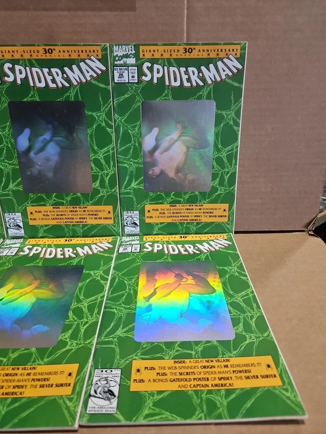 Spider-Man #26 Newsstand 30TH Anniversary Hologram Poster 1992 Lot Of 17
