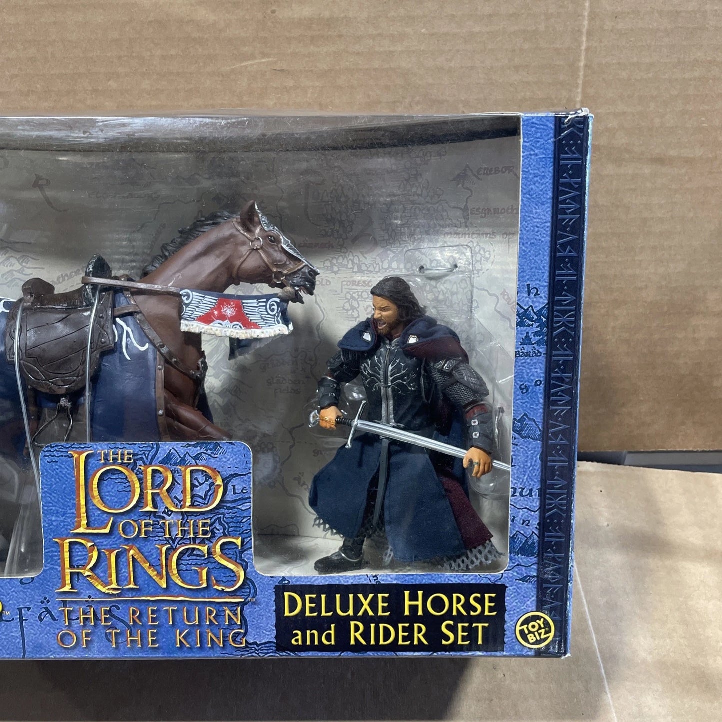 Aragorn with Brego Deluxe Horse and Rider Set Lord of the Rings ROTK Brand New