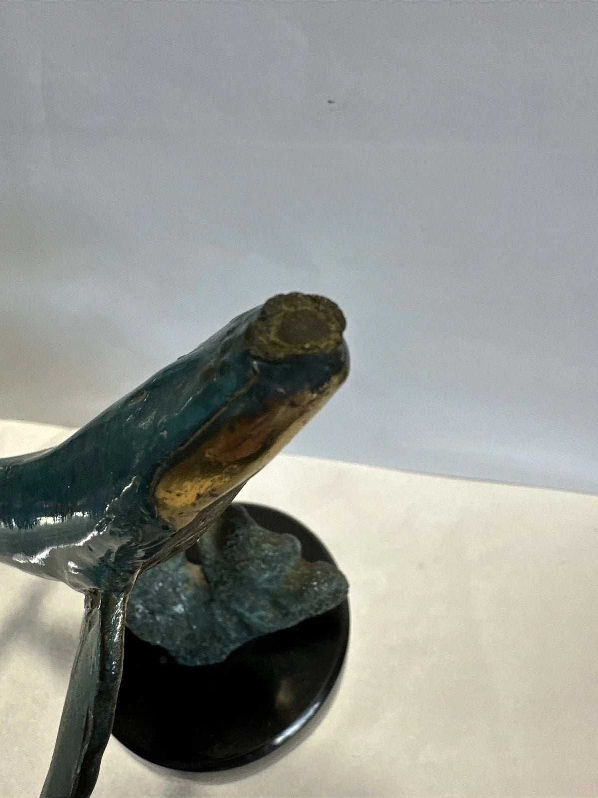 Christian R Lassen 22/300 Bronze Enamel Whale Sculpture