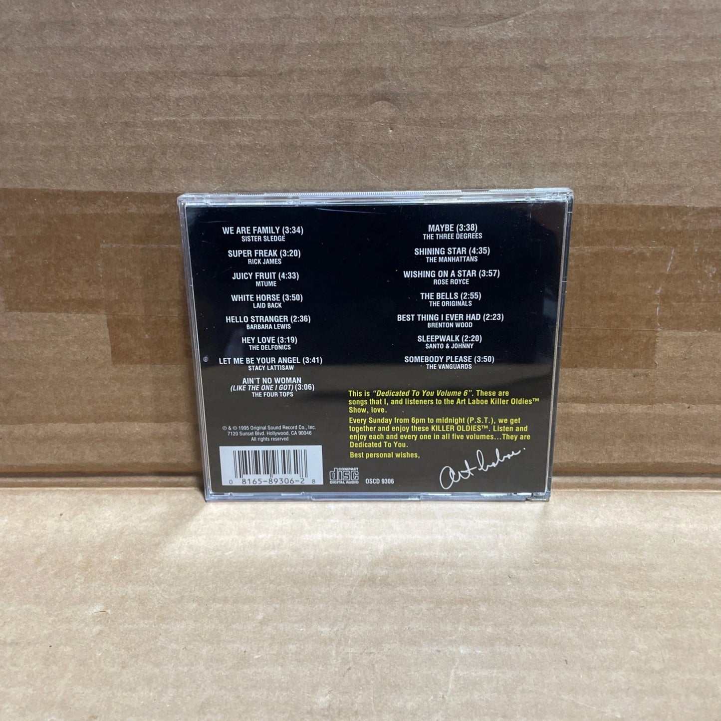Art Laboe's Dedicated to You, Vol. 6. Various Artists (CD, Apr-1995, Original)