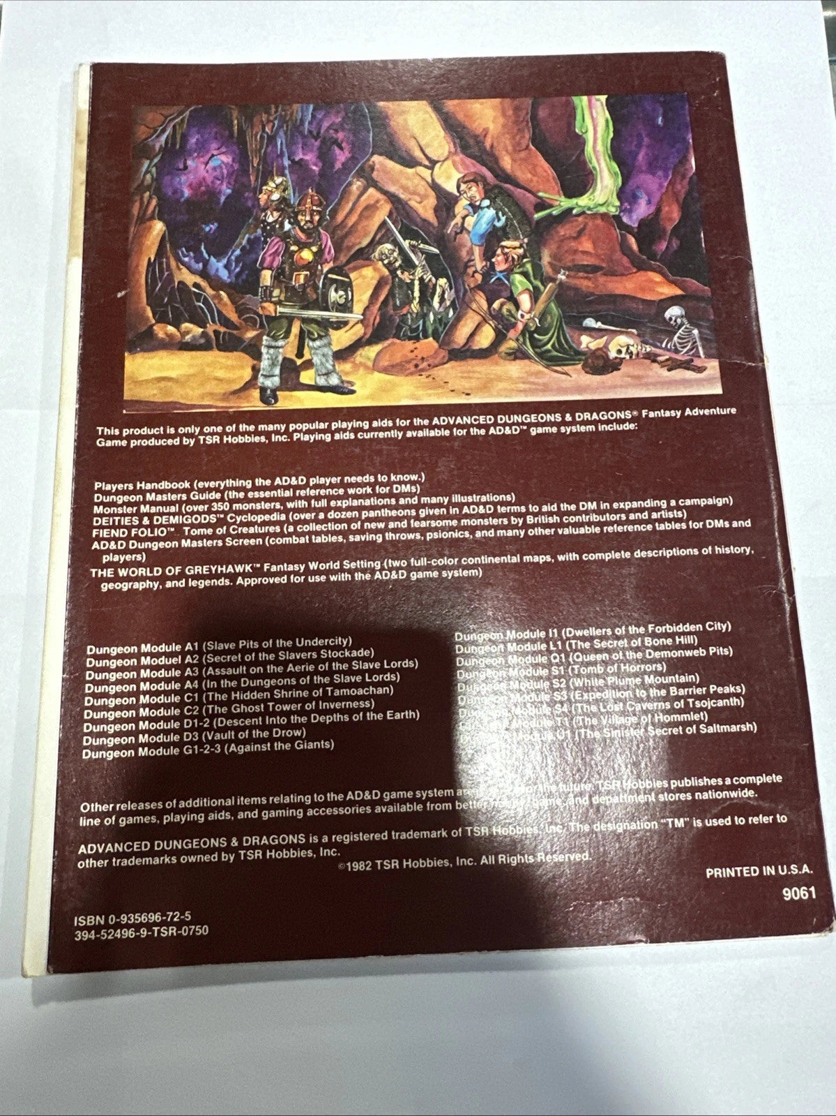 AD&D Dungeon Module S4 The Lost Caverns of Tsojcanth TSR 9061