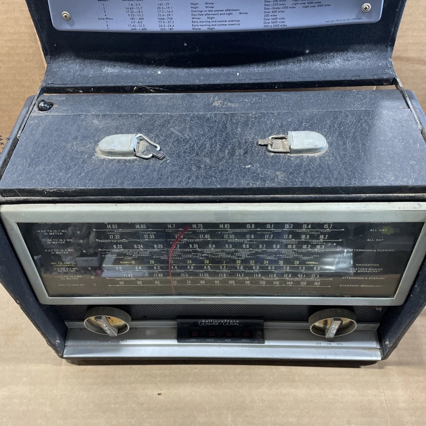 Vintage Hallicrafters TW-1000 Transoceanic World-Wide 8-Band Radio Receiver