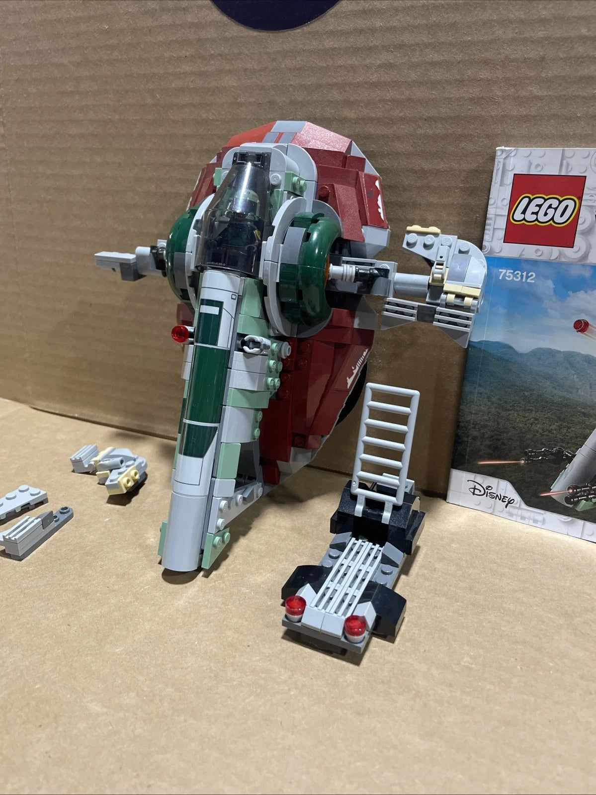 LEGO 75312 Star Wars Boba Fett's Starship The Mandalorian No Box Complete