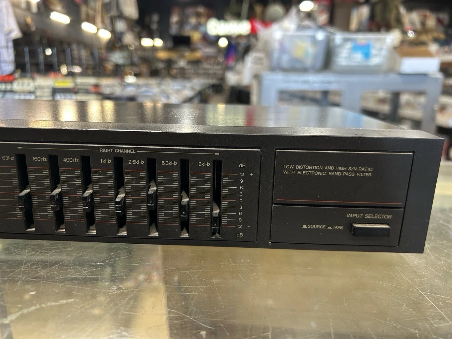 Technics SH-8017 Stereo Graphic Equalizer 7 Band 2 Channel +power cord