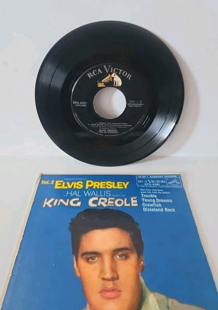 Elvis Presley King Creole Vol. 2 1958 RCA Victor 7" 45 RPM EP Rock Record