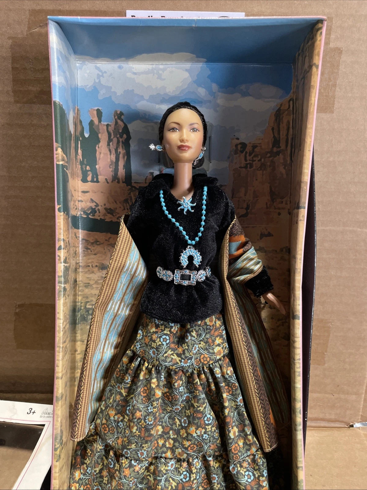 Barbie Dolls of the World Princess of the Navajo Pink Label Damaged Box