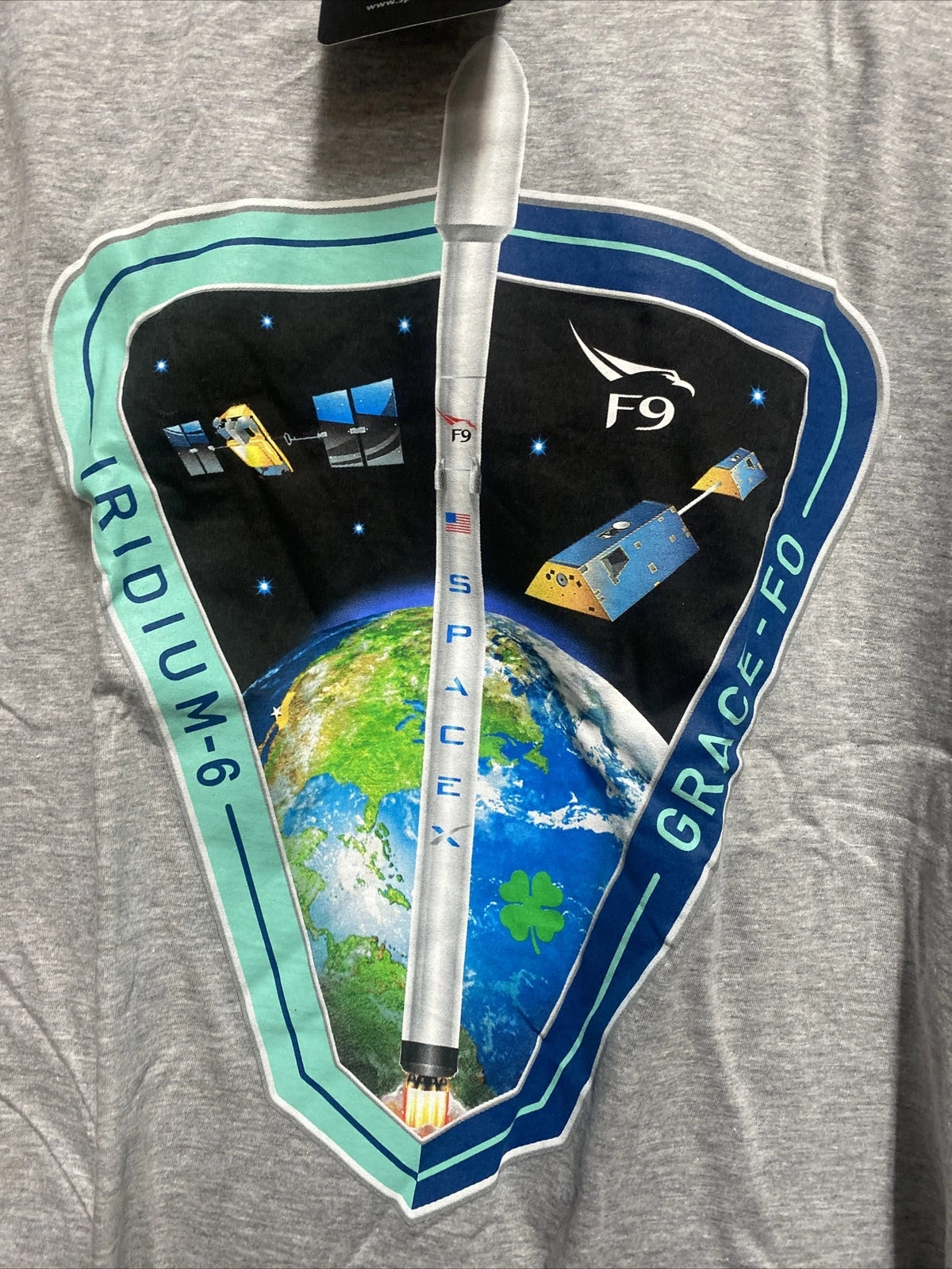 SpaceX Authentic Company Mission TShirt Iridium-6 Grace F0 w/ Tags Elon Musk