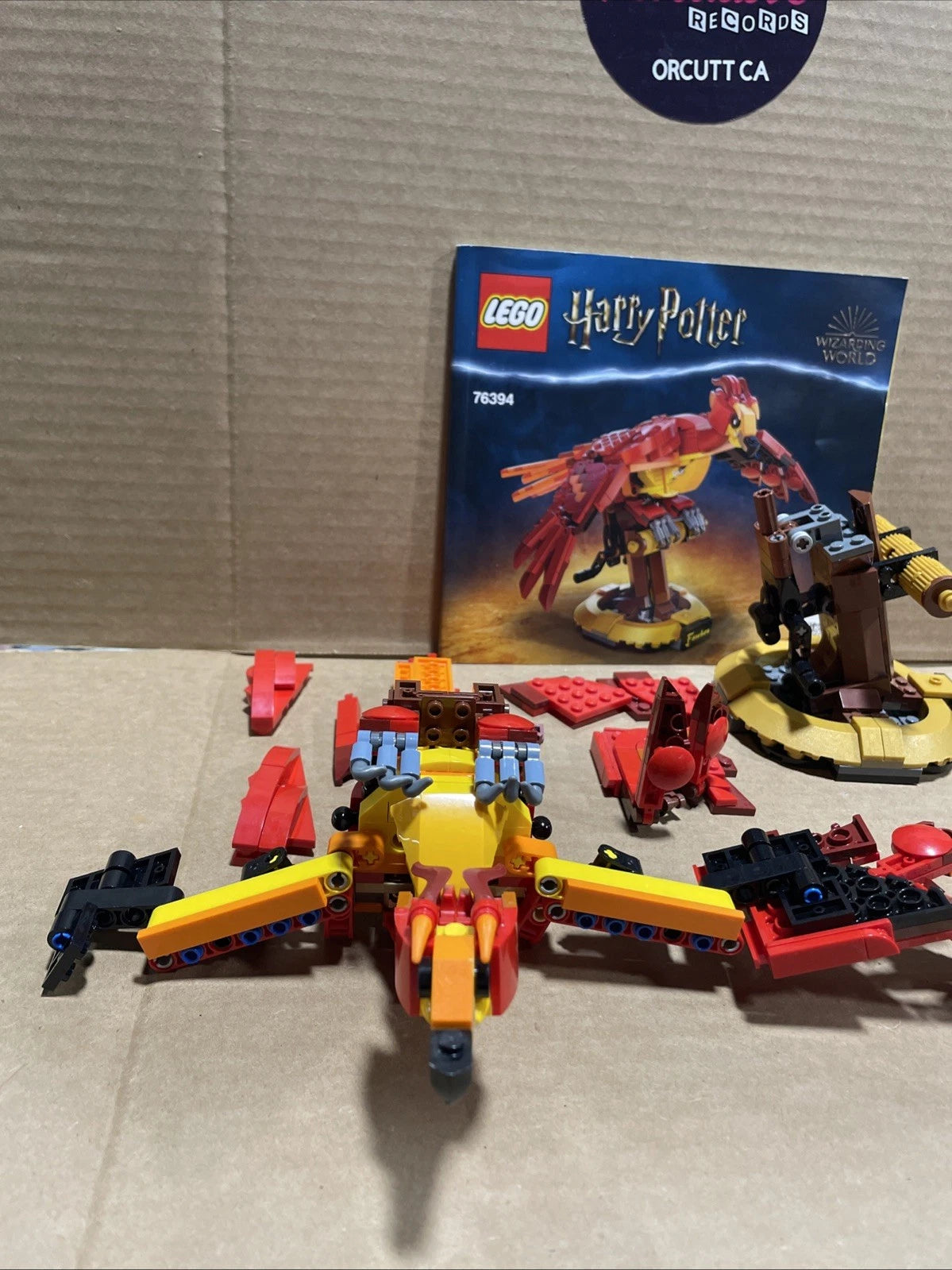 LEGO Harry Potter: Fawkes Dumbledore's Phoenix 76394 No Box Complete W Manual