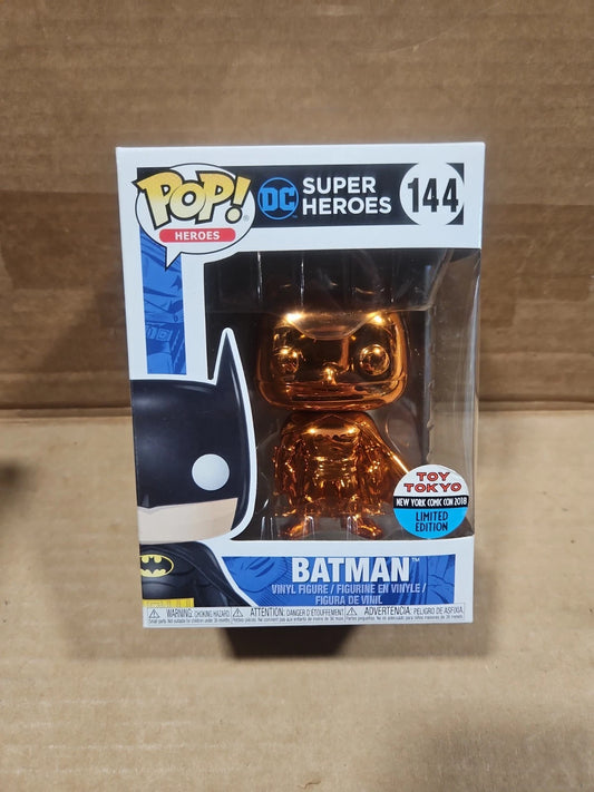Funko Pop! Vinyl: DC Comics Batman (Orange Chrome Metallic) #144 - NYCC 2018 LE